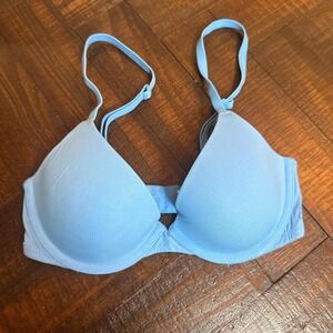 VS PINK Wear Everywhere T-Shirt Bra Blue 32B
